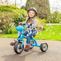 Нов Син велосипед на 3 колела за малки деца 3+ с машина за балончета Момичета Момчета Подарък, снимка 8 - Други - 42268652