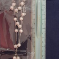 Перлена брошка на паун+висящи перлени обеци, снимка 3 - Бижутерийни комплекти - 35211385