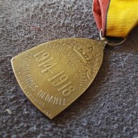 Рядък Белгийски медал 1914 - 1918 за участие в WW 1 Орден, снимка 6 - Антикварни и старинни предмети - 37482287