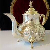 Старинен марокански чайник,кана,маркиран. , снимка 3 - Антикварни и старинни предмети - 37996850