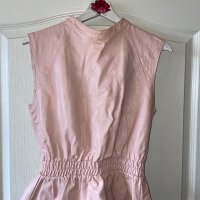Нов бебешко розов кокетен елегантен кожен топ розова блуза кожена , снимка 1 - Корсети, бюстиета, топове - 40364402