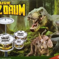 Комплект барабани с динозаври Jazz Drums, снимка 1 - Музикални играчки - 39085946