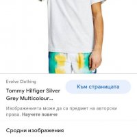 Tommy Hilfiger Silver Grey Multicolor  Mens Size S НОВО! ОРИГИНАЛ! Мъжка Тениска!, снимка 2 - Тениски - 35647815