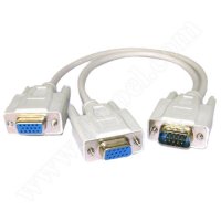 Кабел  VGA M - 2xVGA F, снимка 1 - Кабели и адаптери - 35237521