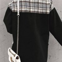 Дамско дънково яке с дълъг ръкав и риза с копчета и горна част, 3цвята - 023, снимка 4 - Якета - 39240552