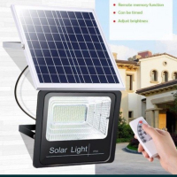 Градински соларен LED комплект Solar Flood Lamp T-400W, Соларен панел,, снимка 1 - Соларни лампи - 44602364