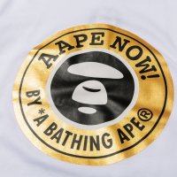 Тениска AAPE Now by A Bathing Ape (BAPE) - XL White Gold Foil бяла, снимка 2 - Тениски - 25803757