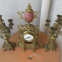 Рядък Каминен Часовник Бронз, Франция,Стар, старинен, арт, античен, винтидж масивен бароков каминен , снимка 11 - Антикварни и старинни предмети - 37346252