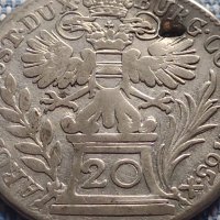 Сребърна монета 20 кройцера 1765г. Мария Терезия Виена Свещена Римска империя 13641, снимка 10 - Нумизматика и бонистика - 42871851