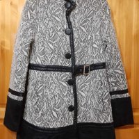 Палто на JUNONA Fashion с уникален дизайн и декорации кожа !, снимка 1 - Палта, манта - 35560222