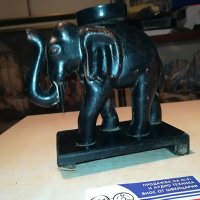 слон-свещник-внос франция-15х15х8см, снимка 7 - Антикварни и старинни предмети - 29497831
