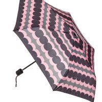 Сгъваем чадър за дъжд с черни розови геометрични шарки 23,5 см, снимка 3 - Други - 42876483