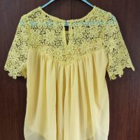 Лятна жълта блуза, снимка 2 - Тениски - 36890999