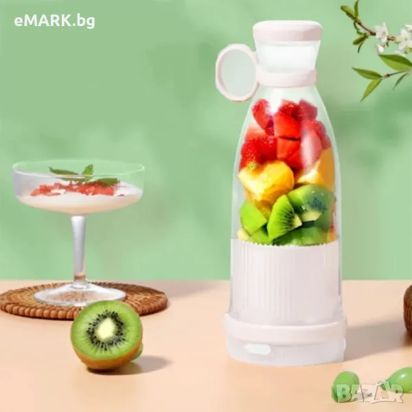 Мини блендър за смути със 6 остриета, две скорости на работа и вместимост от 600 мл, снимка 1