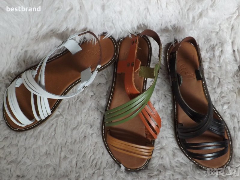 Сандали, естествена кожа, с ластик, код 199/39, снимка 1