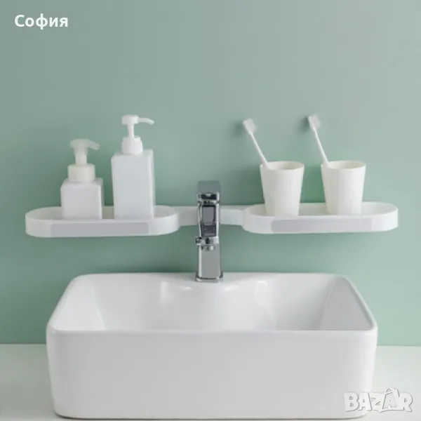 Въртяща се стойка за баня без пробиви, снимка 1