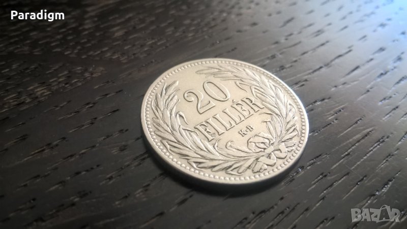 Монета - Австро-Унгария - 20 филера | 1908г., снимка 1