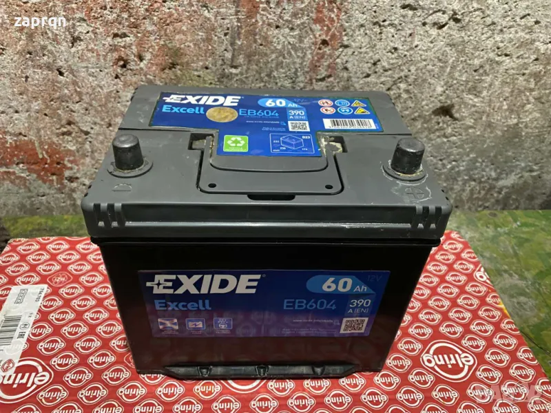 Почти нов акумулатор Exide 60 амп/ч 390 А R+ Азиатка с гаранция, снимка 1