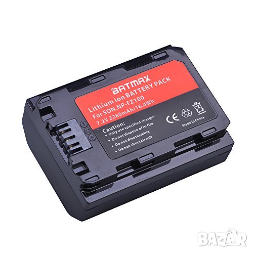 Батерия за Sony NP-FZ100, FZ100 7.2V 2280mAh Alpha a7 III, a7R, a9, 9R, 9S, a6600, A9R, NPFZ100     , снимка 1