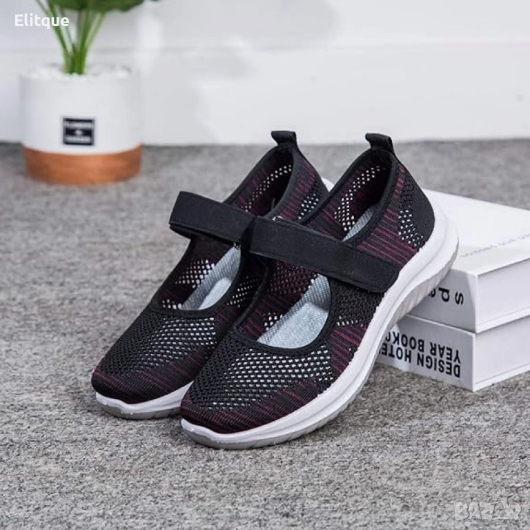 Освежаващ стил: Летни дамски мрежести обувки Sai в черно и бяло, размери: 36-41, снимка 1