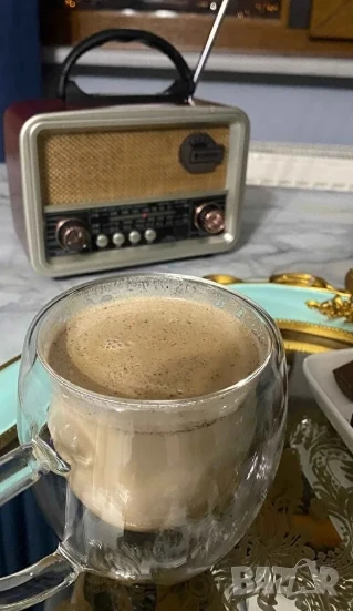 Стъклена чаша за кафе с двойно дъно 200ml, снимка 1