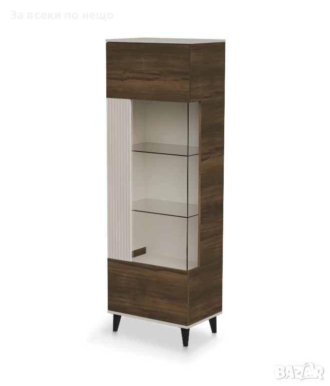 Витрина RANDOM 2 W-1 кашмир/орех/черно Код P1629, снимка 1