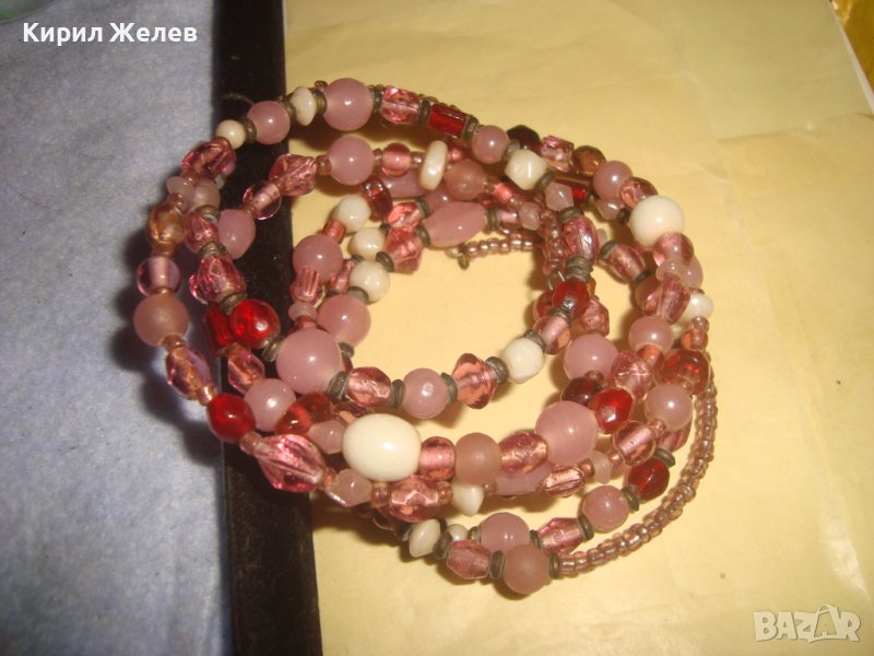 РАЗКОШНА БОГАТО УКРАСЕНА МЪНИСТЕНА ХЕНД-МЕЙД АРТ ГРИВНА с КРИСТАЛИ и ЦВЕТНО СТЪКЛО Тип МУРАНО 31442, снимка 1