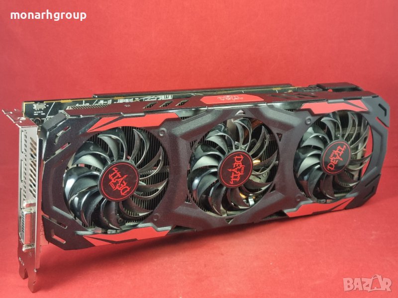 Видео карта PowerColor RED DEVIL Radeon RX 480 8GB GDDR5 PCI Express 3.0 CrossFireX Support ATX Vide, снимка 1