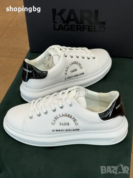 Мъжки сникърси KARL LAGERFELD KL52538 Бял 42-43  265 лв., снимка 1