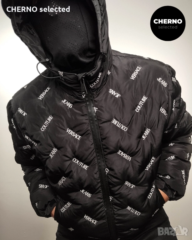 Пухено яке VERSACE JEANS COUTURE Logo-Print Puffer – Размер L – по договаряне, снимка 1