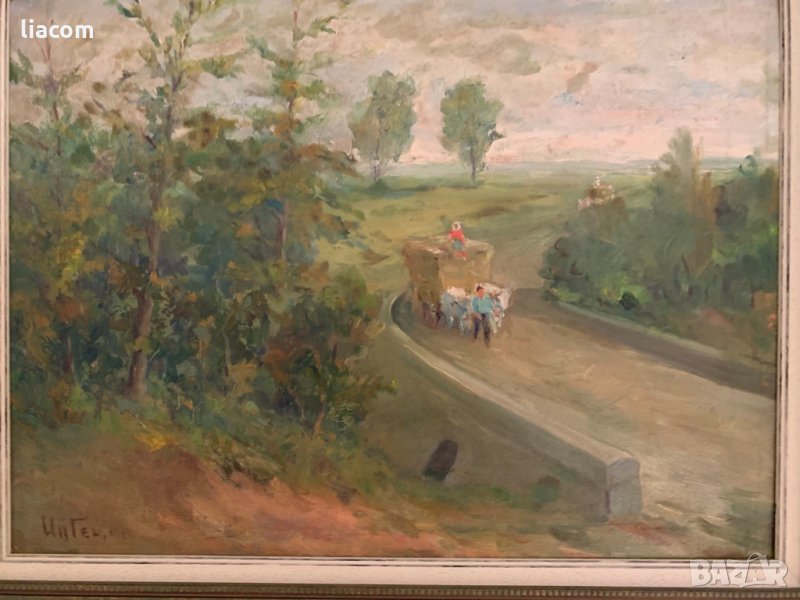 ИВАН ГЕЦОВ масло пейзаж около 1945-50 г., снимка 1