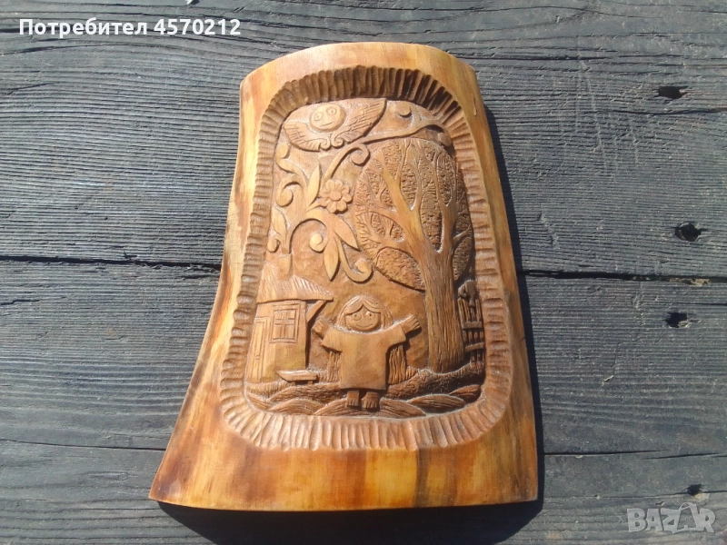 Дърворезба, Дървено Пано за стена, Украса за дома, Дърворезба за подарък, снимка 1