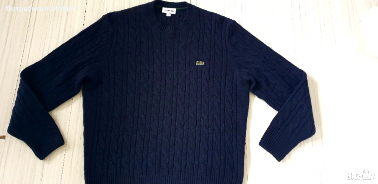Lacoste Wool / Knit Mens Size 5 - L ОРИГИНАЛ! Mъжки Пуловер, снимка 1