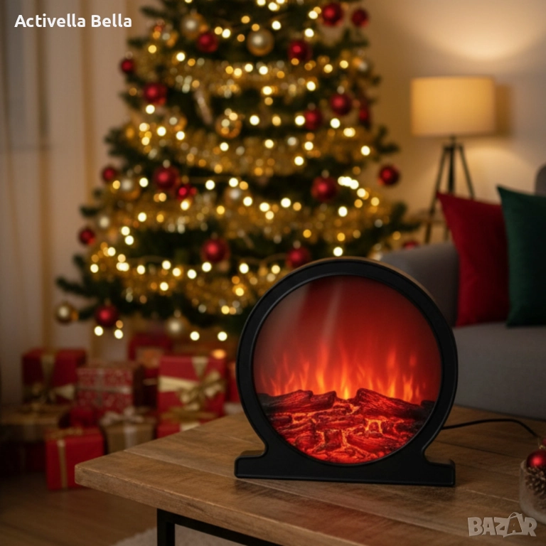 Кръгла декоративна Led камина, снимка 1