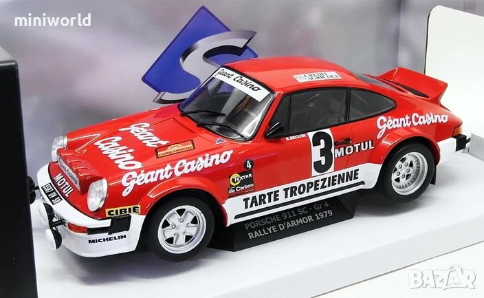 Porsche 911 SC - Gr4 Rally D'Armour 1979 - мащаб 1:18 на Solido моделът е нов в кутия, снимка 1
