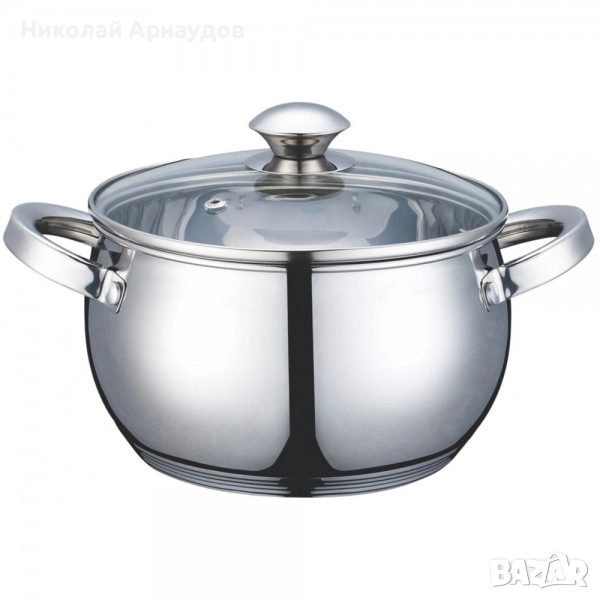 Тенджера с капак Oliver Voltz OV51210G22, 22 см, 4,9 литра, Неръждаема стомана, снимка 1