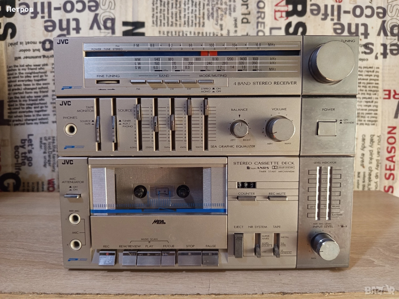 Касетофон"JVC"PC-R11, снимка 1