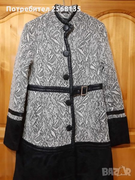 Палто на JUNONA Fashion с уникален дизайн и декорации кожа !, снимка 1
