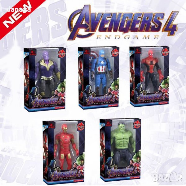 3403 Светеща фигура Непобедимите супергерои AVENGERS, 15 см, снимка 1