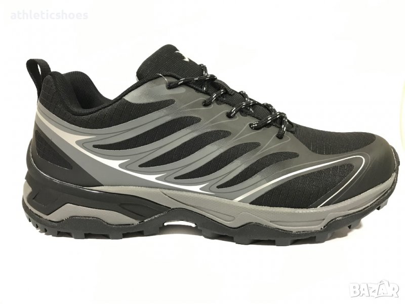 Мъжки маратонки с водоотблъскваща материя в черно, снимка 1