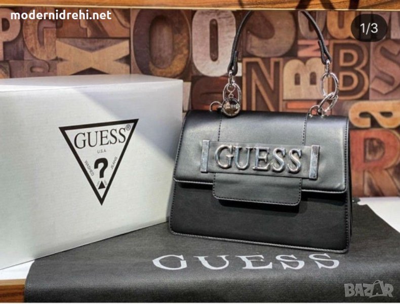 Чанта Guess черна, снимка 1