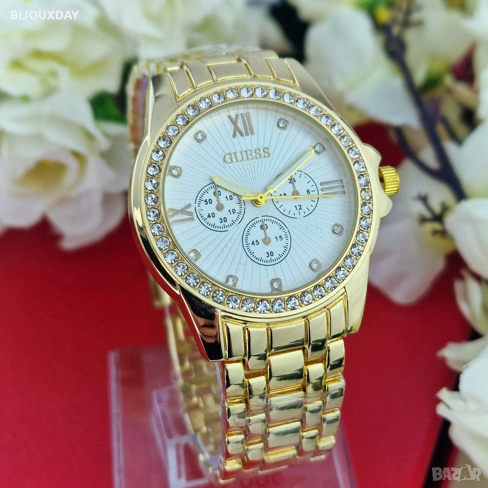 водоустойчив дамски часовник guess от медицинска стомана, снимка 1