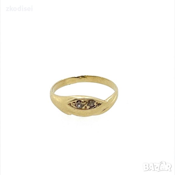 Златен детски пръстен 1,37гр. размер:46 14кр. проба:585 модел:22320-1, снимка 1