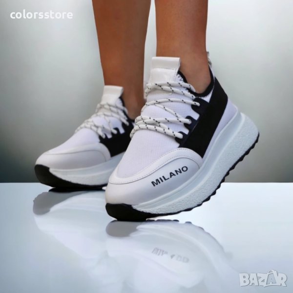 Кецове на платформа - бяло с бяло ходило - F-122, снимка 1