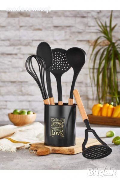 Комплект прибори за готвене 6 части, пластмаса, снимка 1