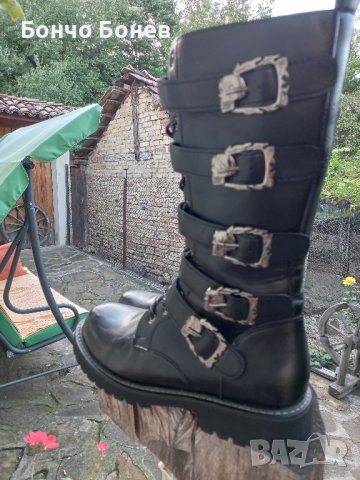 мото ботуши чопър, метал,рок, снимка 4 - Мъжки ботуши - 42373588
