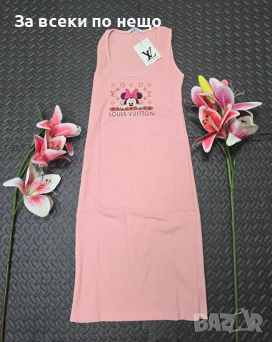 Louis Vuitton Minnie Mouse Дамска Спортна Ежедневна Рокля Луис Витон Мини Маус - 8 Цвята Код VL-86, снимка 3 - Рокли - 50588346