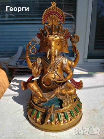 Бронзова Ганеша 27 см., снимка 3 - Колекции - 51493044