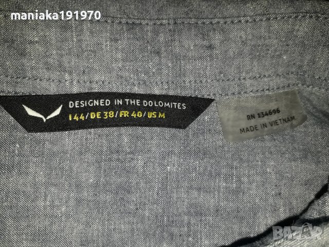 Salewa Women's Fanes Linen W SRT Long Sleeve Shirt (L) дамска ленена спортна риза, снимка 7 - Ризи - 37289279