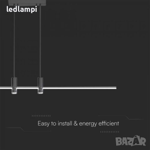 LED Полилей 19W Черен 2160Lm IP20, снимка 4 - Полилеи - 42745866